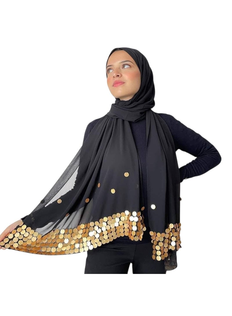 حجاب كريب بملاليم جولد